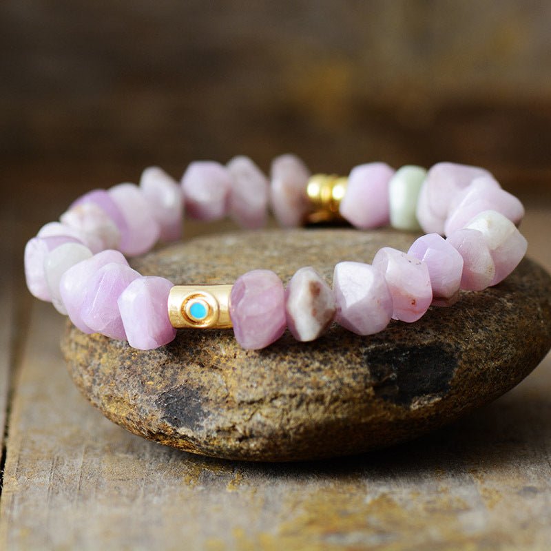 Bohemian Natural Stone Crystal Handmade Elastic Beaded Bracelet - EclipticJew