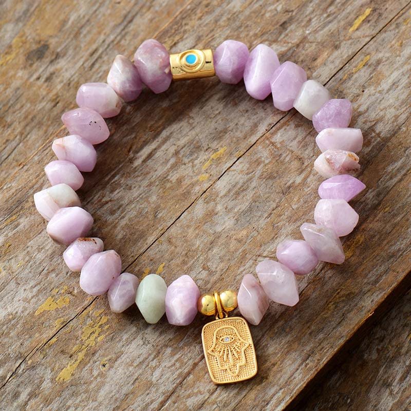 Bohemian Natural Stone Crystal Handmade Elastic Beaded Bracelet - EclipticJew