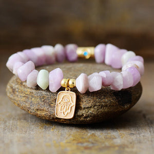 Bohemian Natural Stone Crystal Handmade Elastic Beaded Bracelet - EclipticJew