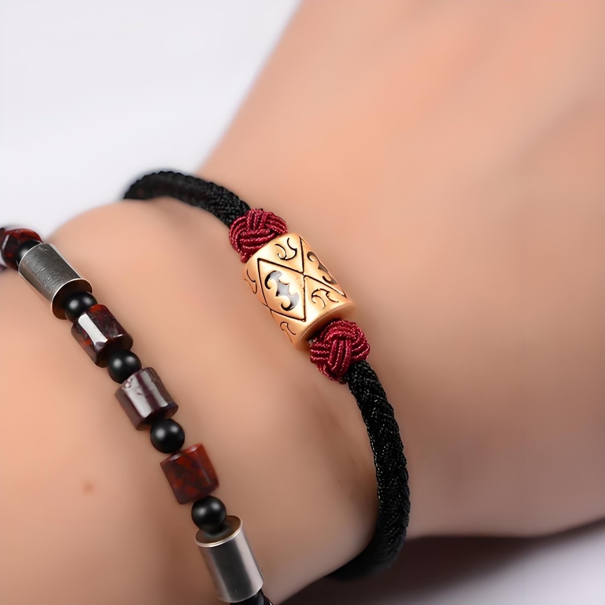 Braided Red String Tanabata crystal energy bracelet - EclipticJewbraceletBraceletsnew