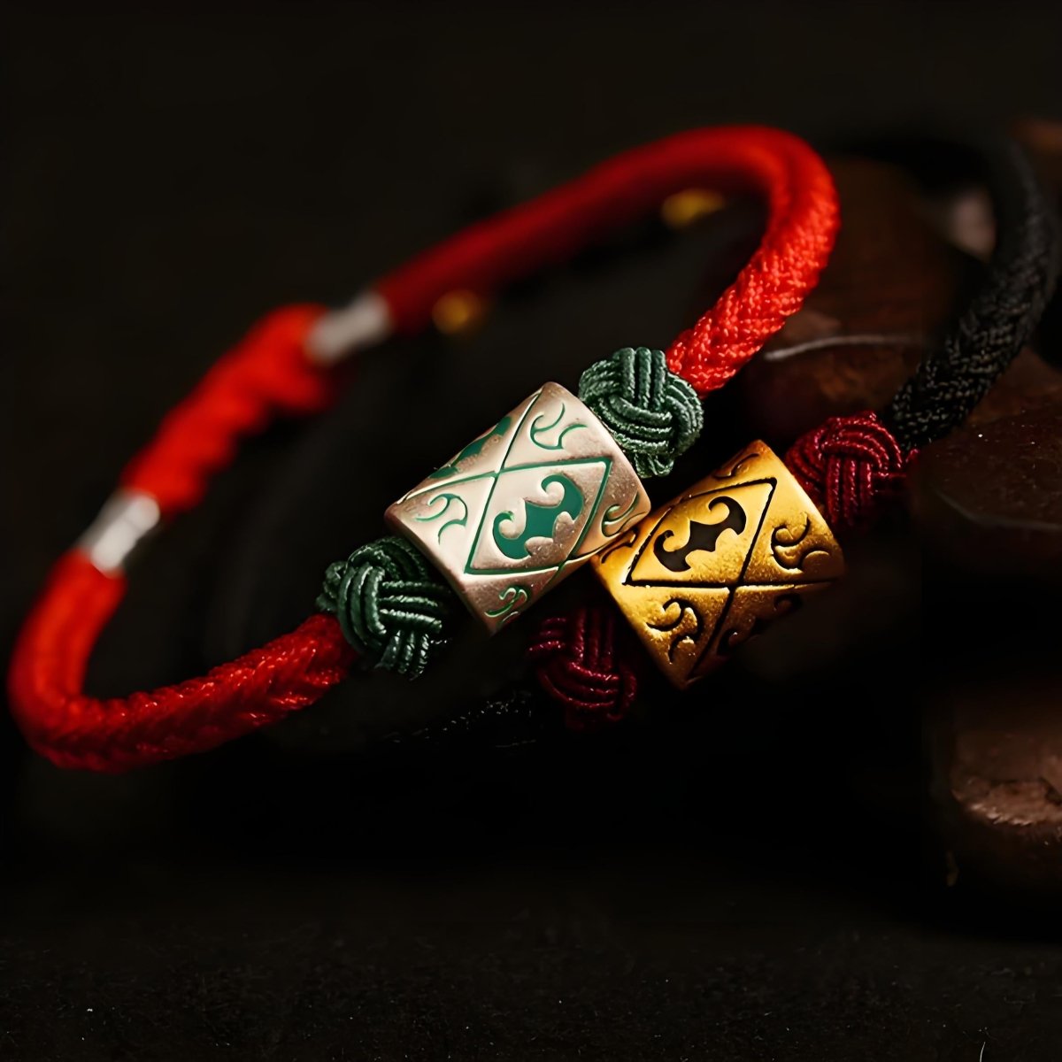 Braided Red String Tanabata crystal energy bracelet - EclipticJewbraceletBraceletsnew