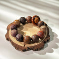 Celestial Five-Element Talisman Bracelet | Zodiac Carved Sandalwood