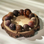 Celestial Five-Element Talisman Bracelet | Zodiac Carved Sandalwood