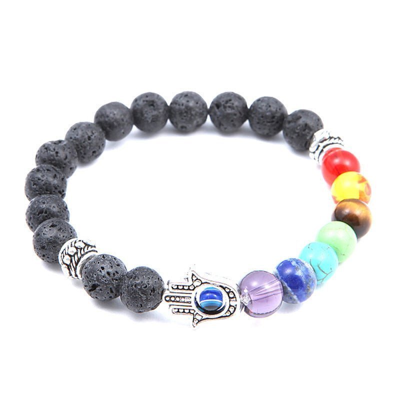chakra bracelet Protection Lava Stone Bracelet - EclipticJew