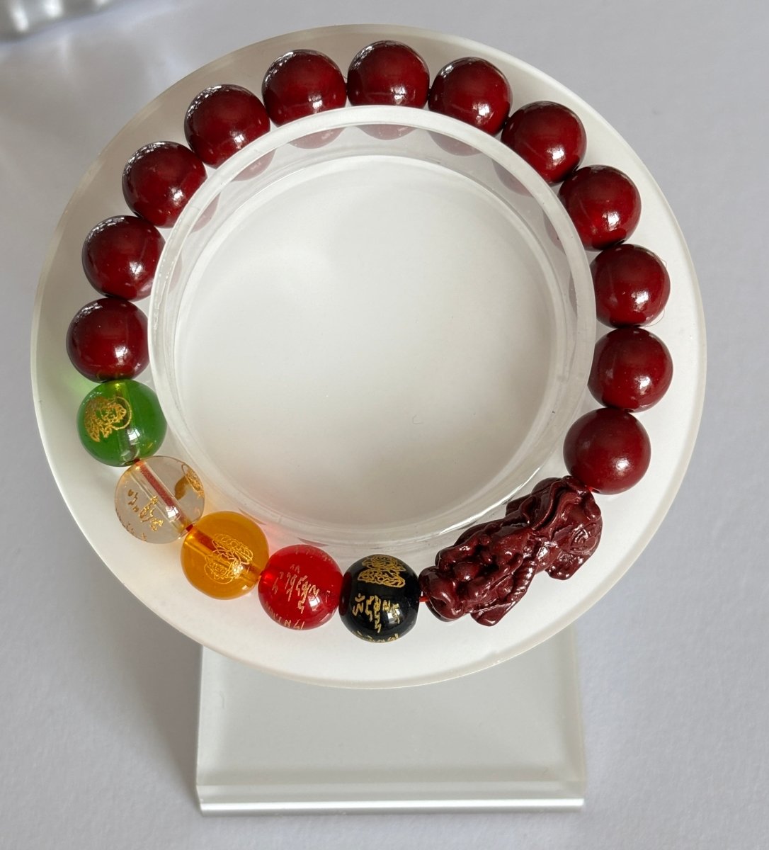 Cinnabar Amulet Five - Way God of Wealth Amulet Bracelet - EclipticJew