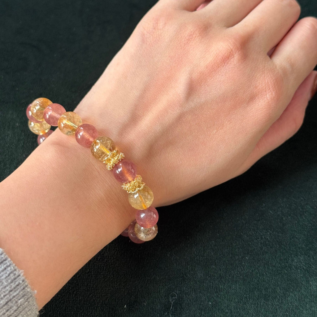 Citrine Strawberry Fortune Bracelet | Prosperity, Love, Wealth
