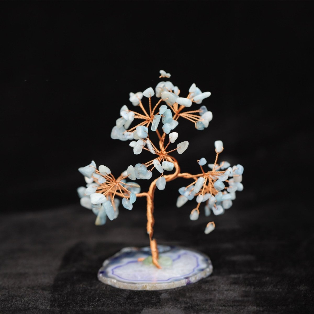 Creative Aquamarine Crystal Fortune Tree Ornament - EclipticJew
