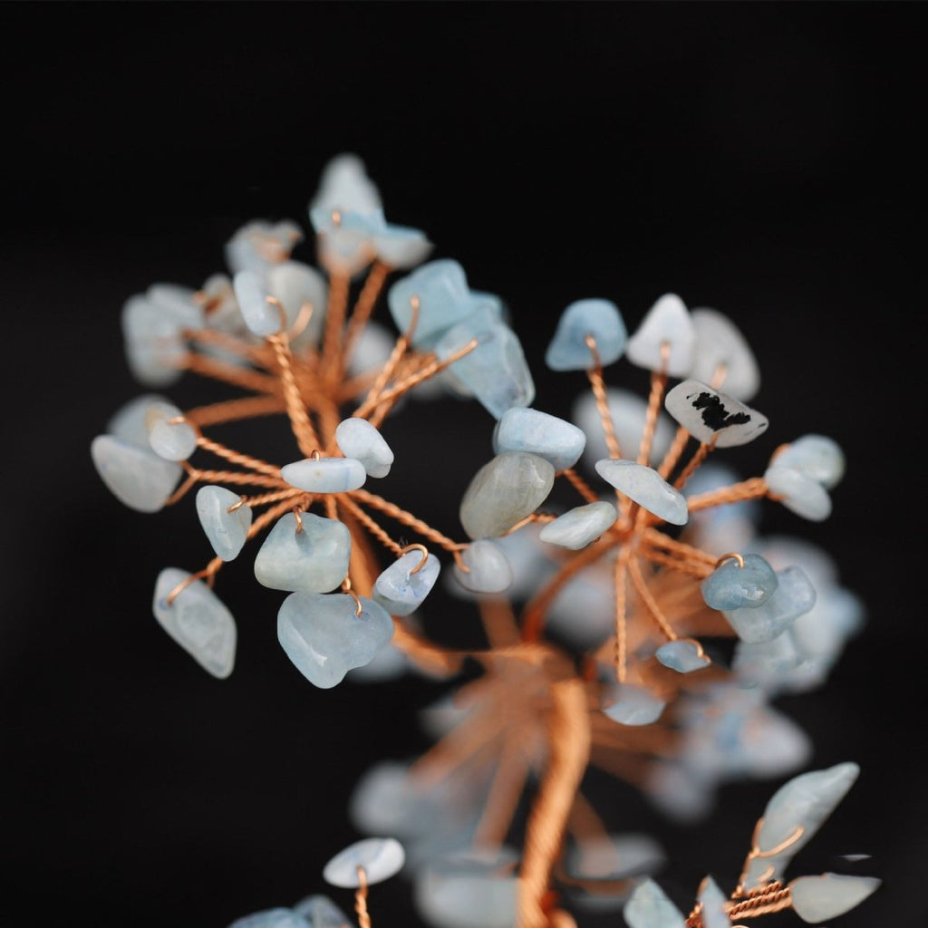 Creative Aquamarine Crystal Fortune Tree Ornament - EclipticJew