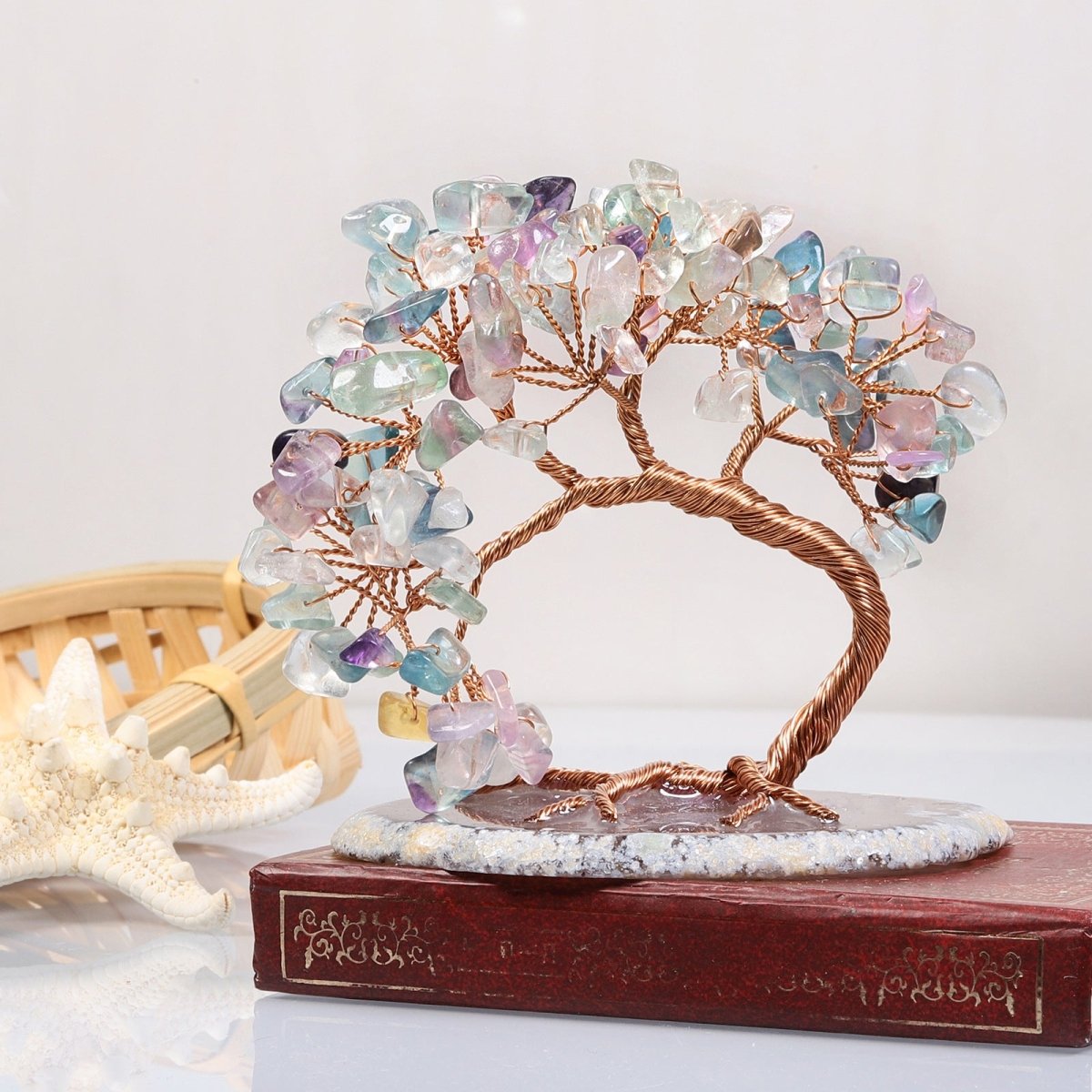 Creative Curved Cypress Crystal Tree Energy Crushed Stone - EclipticJew