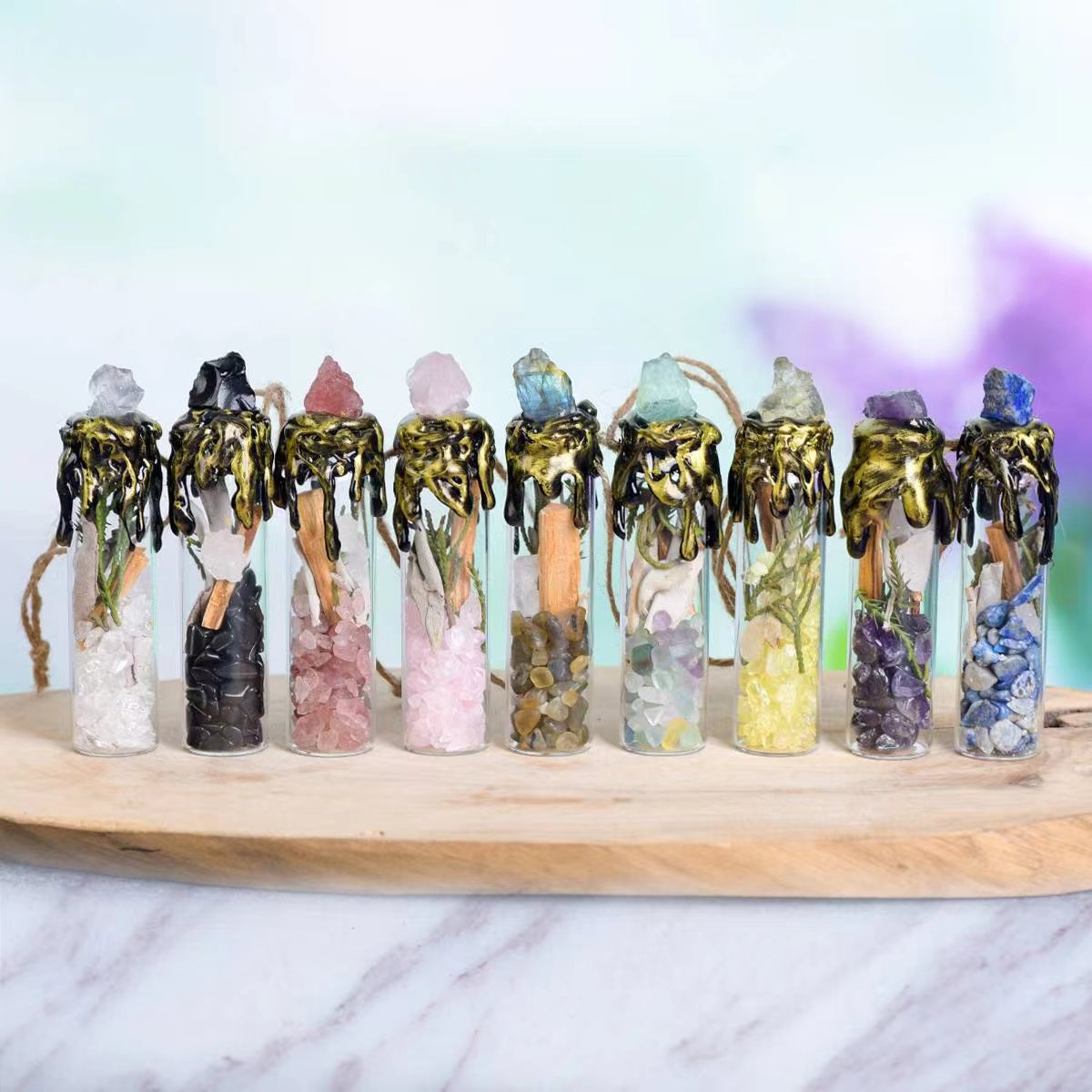 Crystal Energy Bottles - EclipticJewcitrineclear quartzcrystal