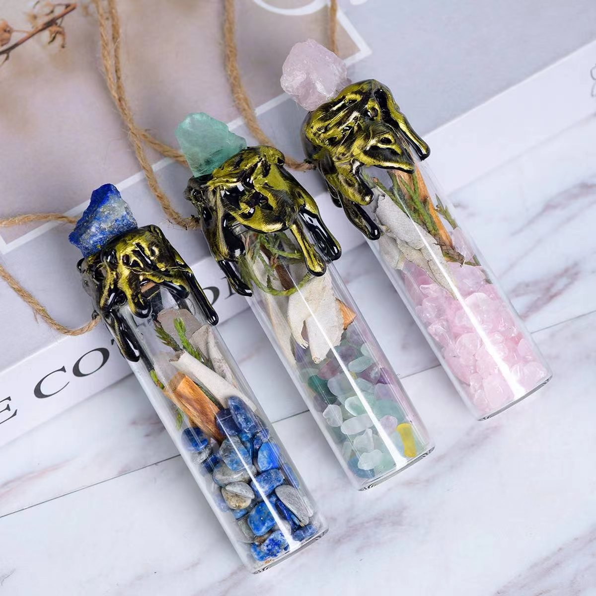 Crystal Energy Bottles - EclipticJewcitrineclear quartzcrystal