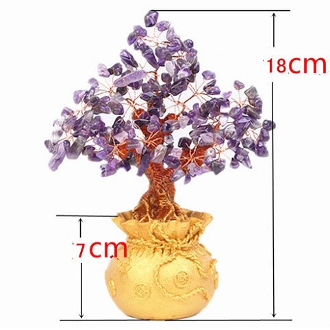 Crystal Lucky Tree Money Bag Tree Money Tree - EclipticJew