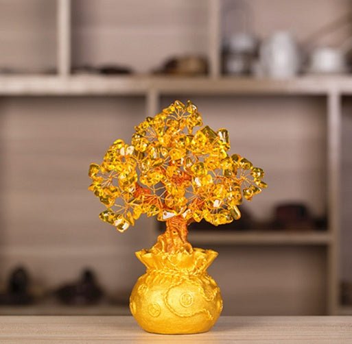 Crystal Lucky Tree Money Bag Tree Money Tree - EclipticJew
