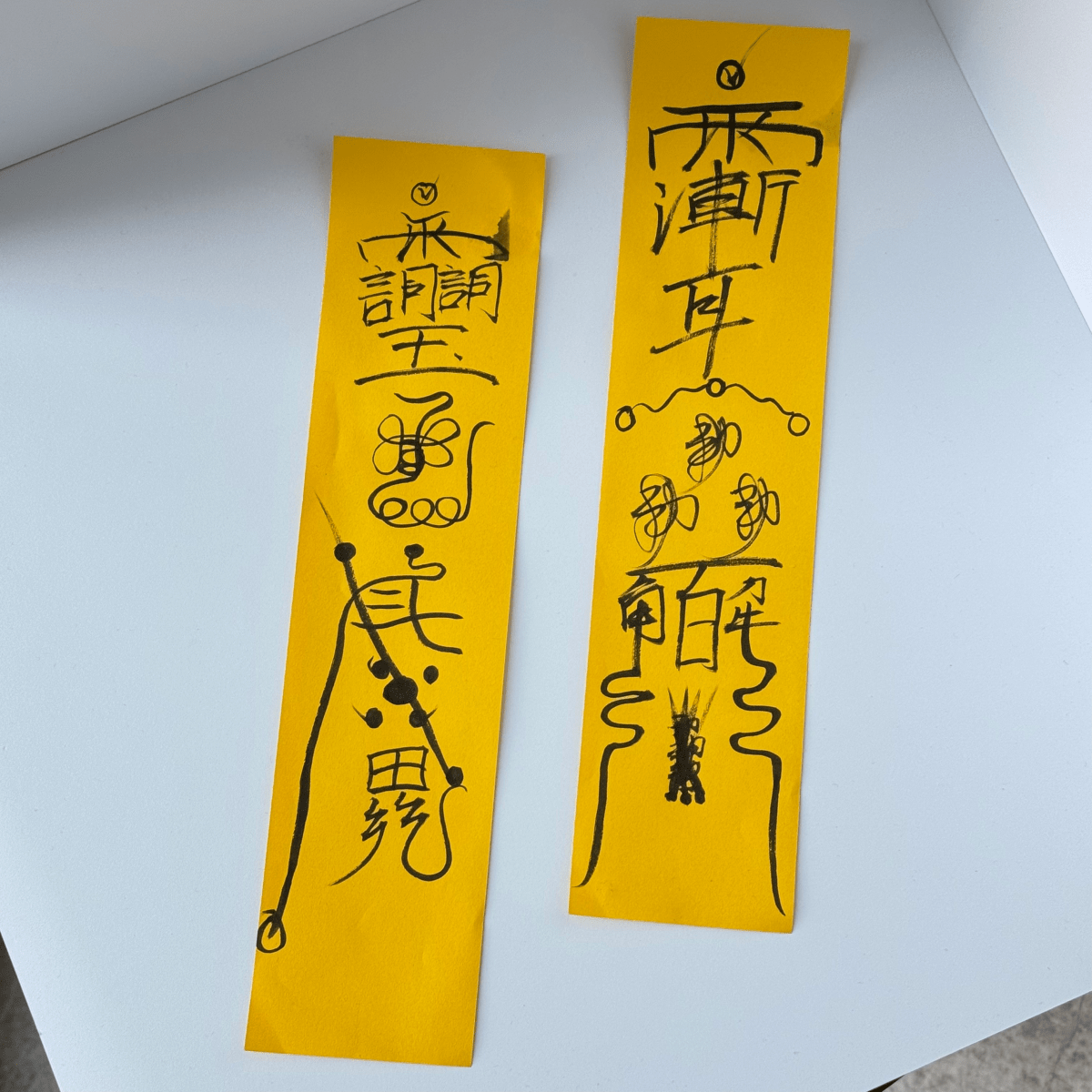 Custom Taoist Peace Talisman | Hand - Drawn Fu Amulet 7×30cm | Personalized Birth Time Blessing, Spiritual Protection - EclipticJew