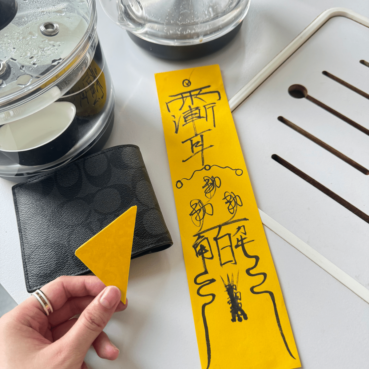 Custom Taoist Peace Talisman | Hand - Drawn Fu Amulet 7×30cm | Personalized Birth Time Blessing, Spiritual Protection - EclipticJew