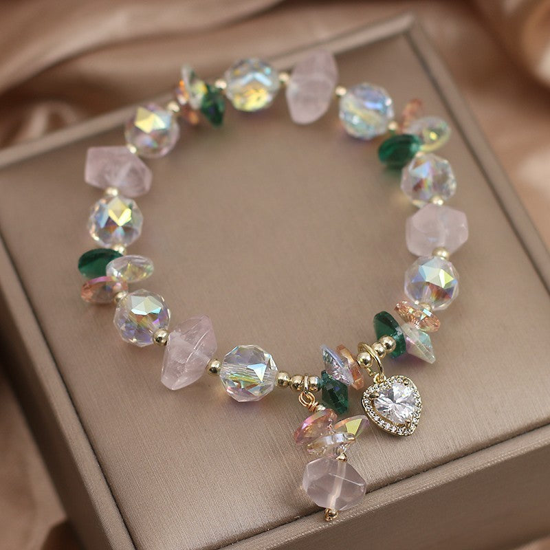 Female  Natural Color Hair Crystal Bracelet National Fashion - EclipticJew