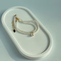 Dainty Pearl Bracelet | Minimalist Small Bead Bracelet | Elegant Layered Pearl Jewelry for Women