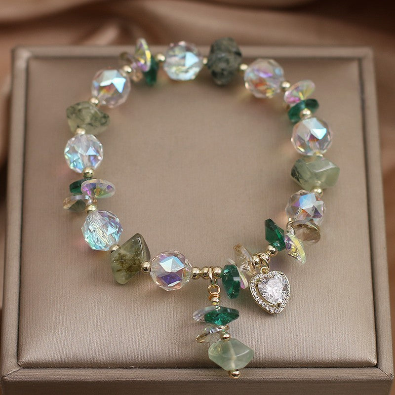 Female  Natural Color Hair Crystal Bracelet National Fashion - EclipticJew