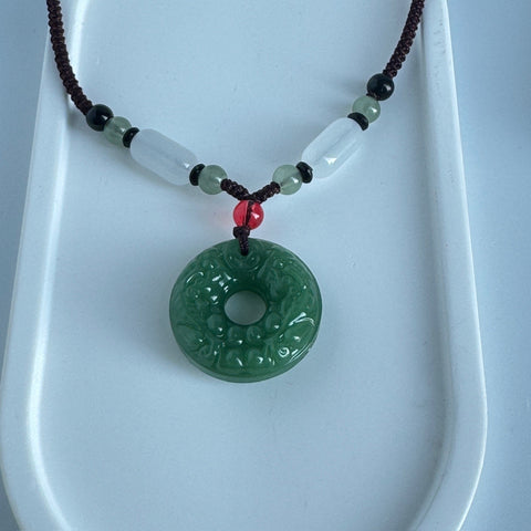 Double-Sided Pixiu Pendant Necklace | Liuli Glass Amulet | Wealth & Protection Chinese Talisman