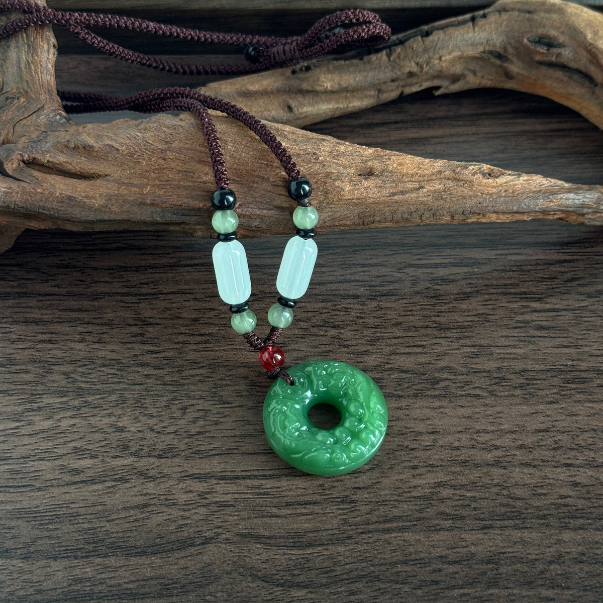 Double-Sided Pixiu Pendant Necklace | Liuli Glass Amulet | Wealth & Protection Chinese Talisman