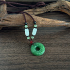 Double-Sided Pixiu Pendant Necklace | Liuli Glass Amulet | Wealth & Protection Chinese Talisman