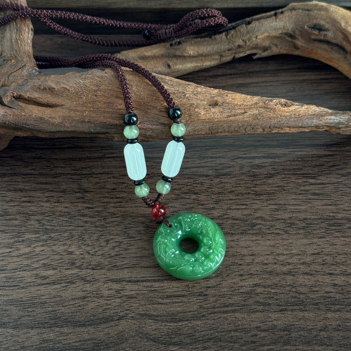 Double-Sided Pixiu Pendant Necklace | Liuli Glass Amulet | Wealth & Protection Chinese Talisman