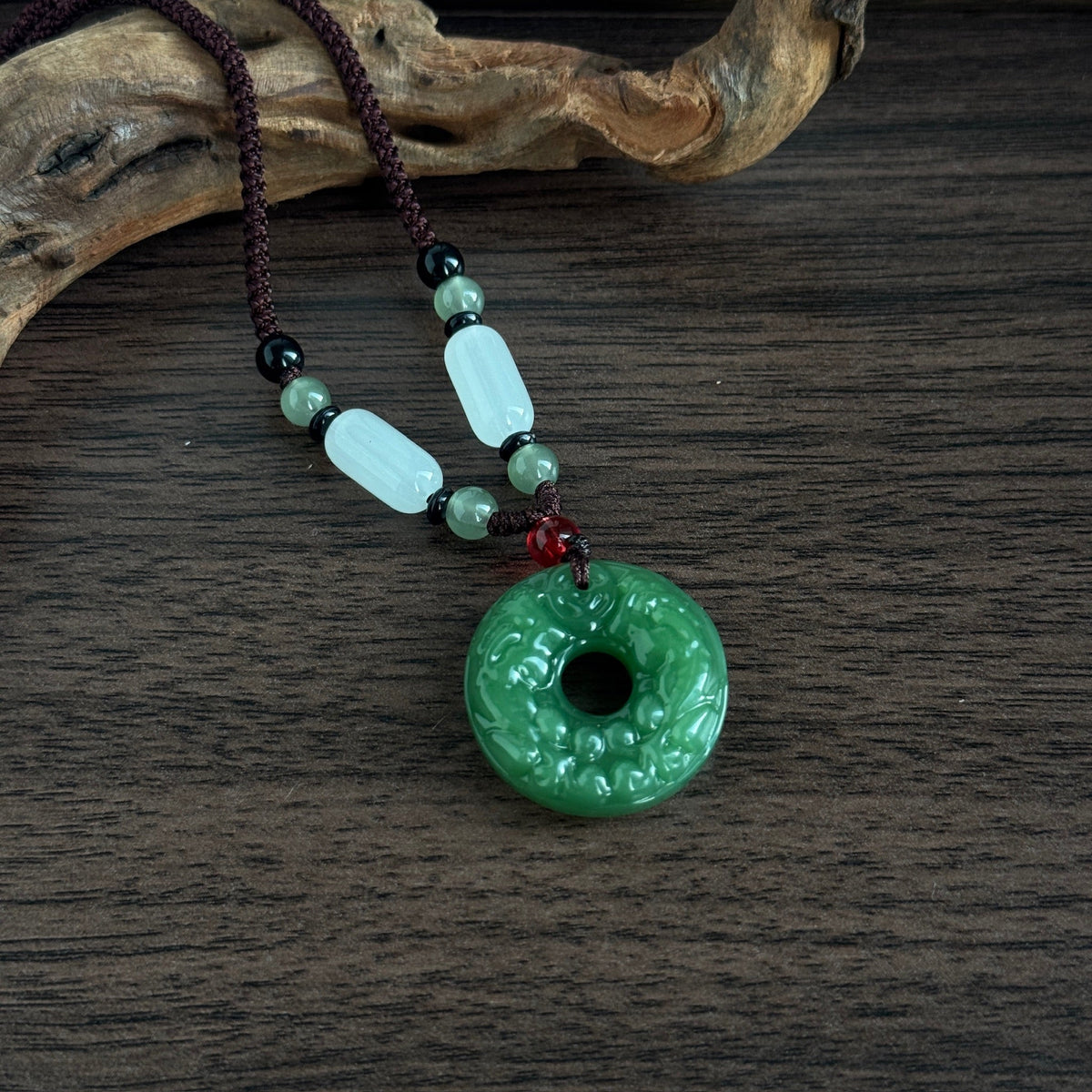 Double-Sided Pixiu Pendant Necklace | Liuli Glass Amulet | Wealth & Protection Chinese Talisman