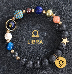 Eight Planets Twelve Constellations Bracelets Frosted Stone Beaded Bracelet - EclipticJew