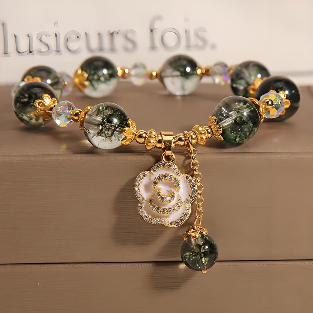 Elegant Green Phantom Quartz Bracelet