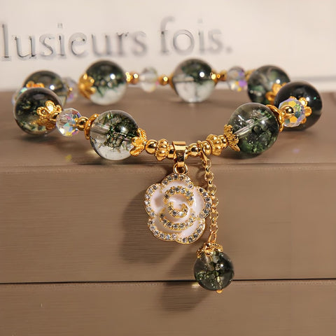Elegant Green Phantom Quartz Bracelet