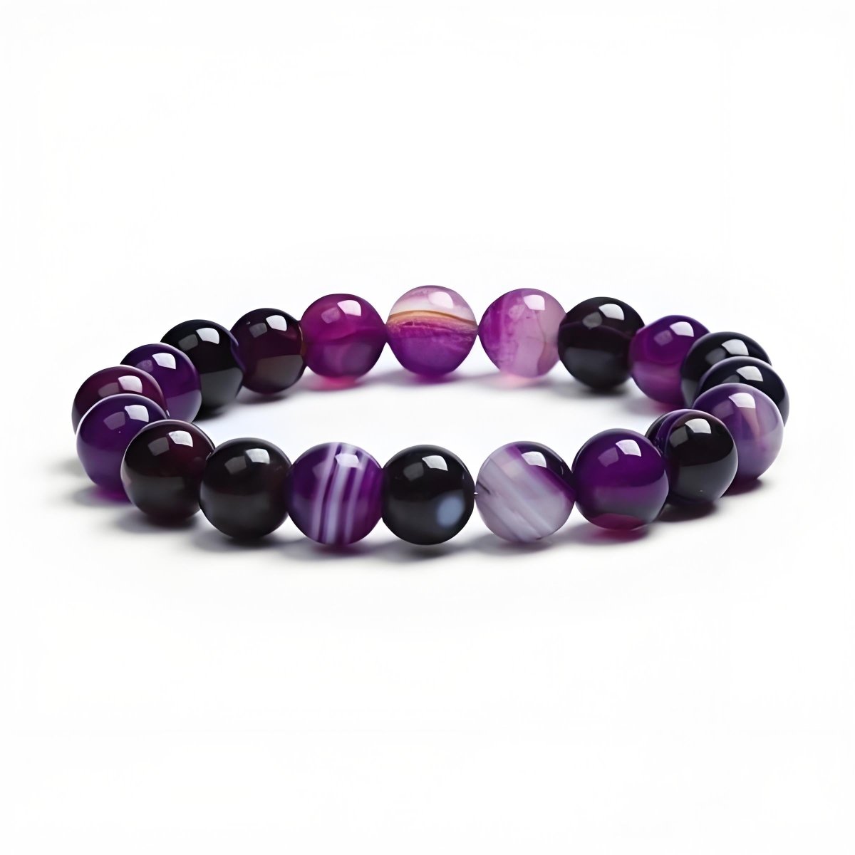 Elegant Purple Agate Crystal Energy Bracelet - EclipticJewB2G1FBraceletsnew