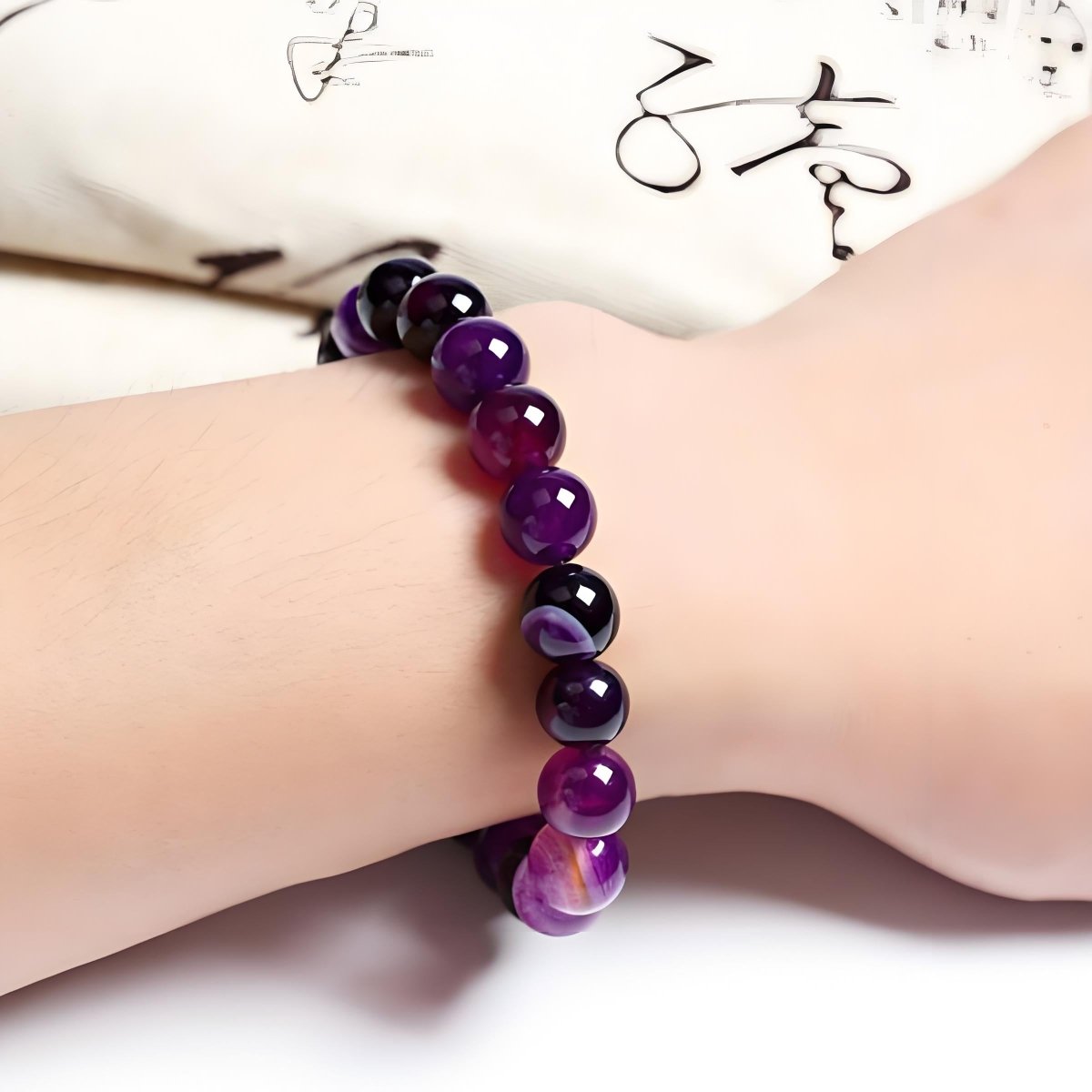 Elegant Purple Agate Crystal Energy Bracelet - EclipticJewB2G1FBraceletsnew