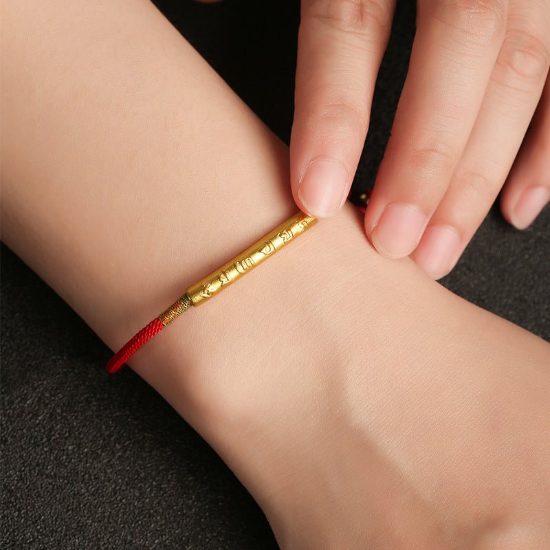 Empowerment Red String Tibetan Blessing Bracelet - EclipticJew