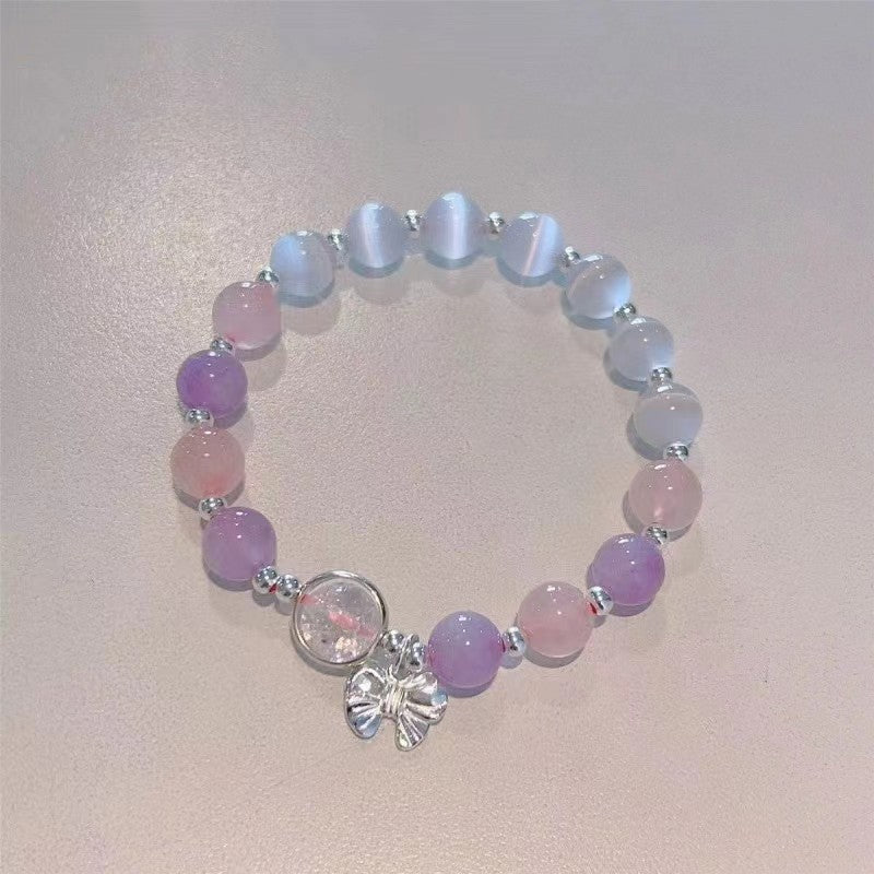 Fashion Jewelry Women's Fashionable All - match Crystal Butterfly Bracelet - EclipticJew