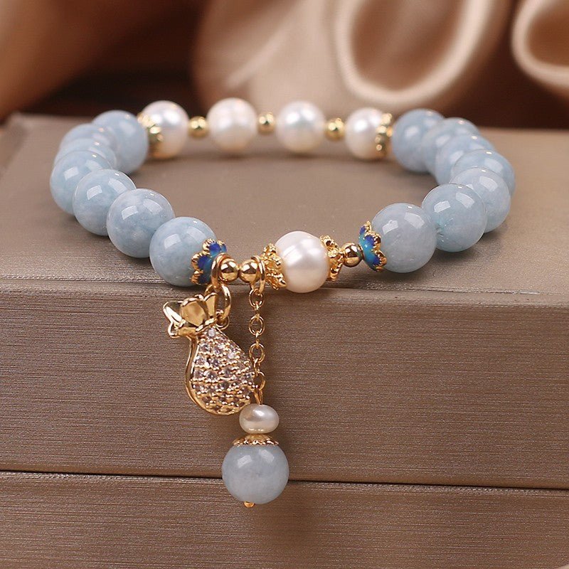 female hair bracelet Natural Color Hair Crystal Bracelet National Fashion - EclipticJew