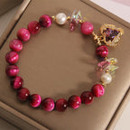 Fiery Strength Red Tiger Eye Bracelet - EclipticJew