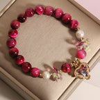 Fiery Strength Red Tiger Eye Bracelet - EclipticJew