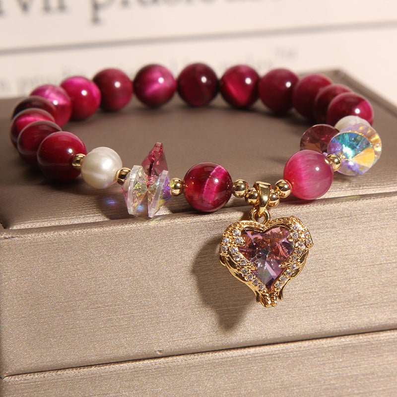 Fiery Strength Red Tiger Eye Bracelet - EclipticJew