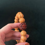 Fortune Walnut Prayer Bracelet | Walnut Beads with Carved Rosewood Pixiu