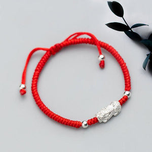 Fortune's Guardian Pixiu Red String Bracelet - EclipticJewbraceletBraceletsnew