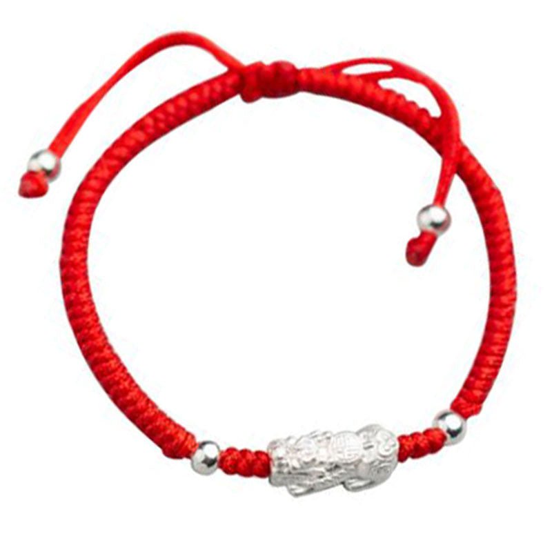 Fortune's Guardian Pixiu Red String Bracelet - EclipticJewbraceletBraceletsnew