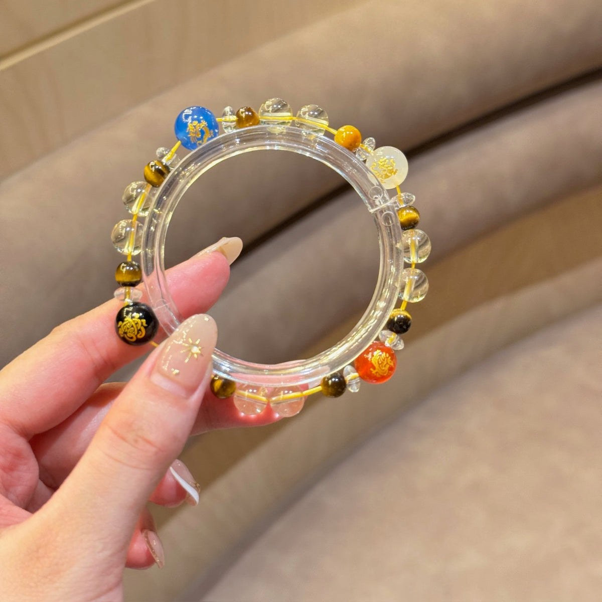 Four Divine Beasts Citrine Bracelet | 8mm Citrine & Tiger Eye | Quartz Protection & Energy Balance
