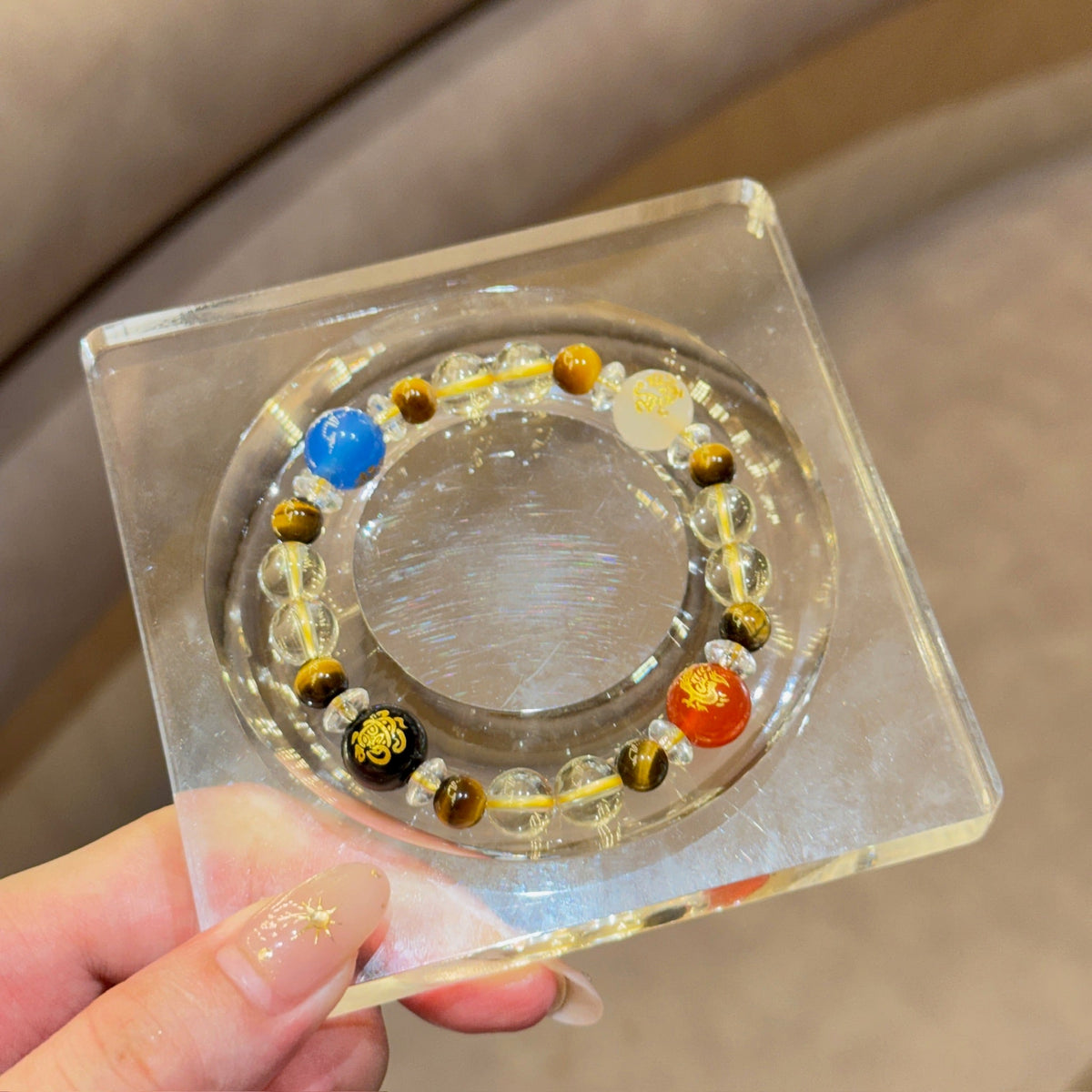 Four Divine Beasts Citrine Bracelet | 8mm Citrine & Tiger Eye | Quartz Protection & Energy Balance