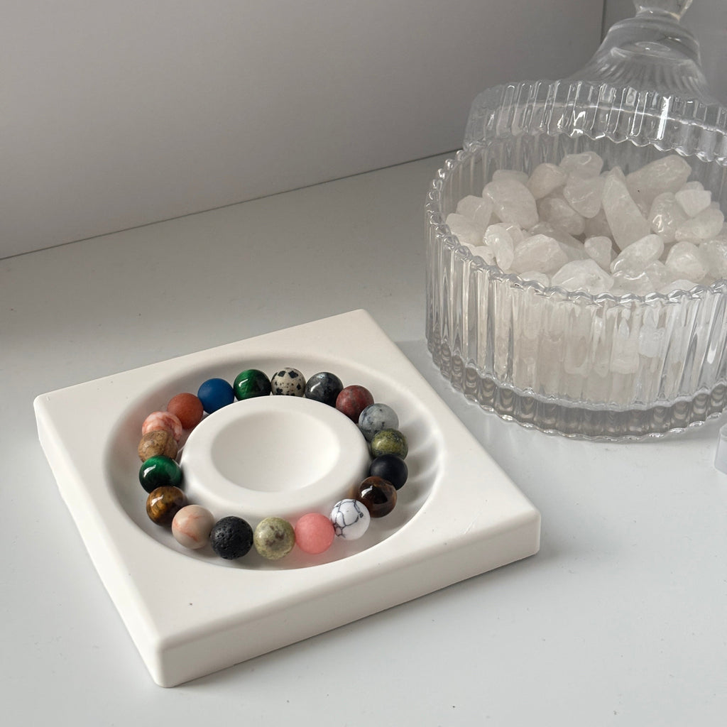 Galaxy Universe Planet Bracelet | 10mm Blue Sandstone Beads