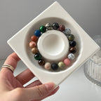 Galaxy Universe Planet Bracelet | 10mm Blue Sandstone Beads