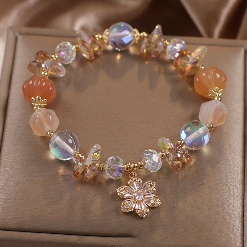 Golden Citrine Pumpkin Glow Jade Crystal Bracelet - EclipticJew