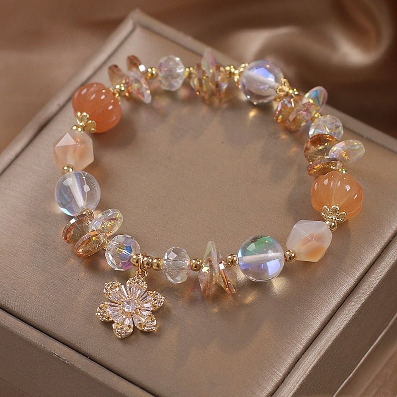Golden Citrine Pumpkin Glow Jade Crystal Bracelet - EclipticJew