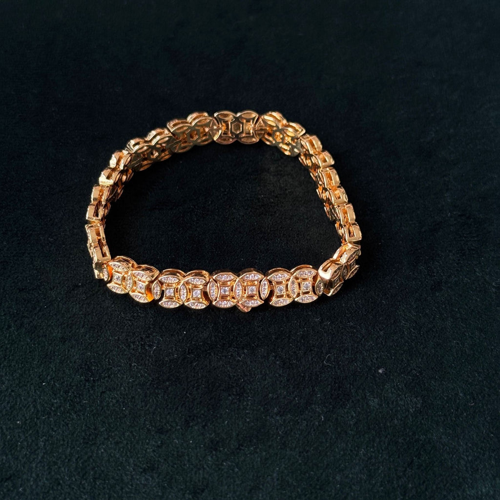 Golden Five-Emperor Wealth Bangle | Auspicious fortune, sparkling protection