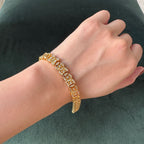 Golden Five-Emperor Wealth Bangle | Auspicious fortune, sparkling protection