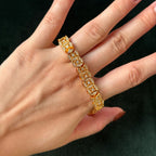 Golden Five-Emperor Wealth Bangle | Auspicious fortune, sparkling protection